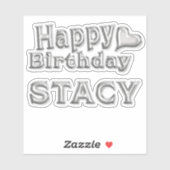 Stacy Happy Birthday silver Aufkleber Sticker シール (シート)