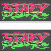 Stacy Vorname Name Graffiti Aufkleber Sticker シール (正面)