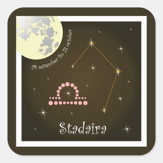 Stadaira 24 settember fin 23 october Aufkleber スクエアシール (正面)