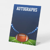 Stadium Lights Football Autographs 台座サイン (正面)