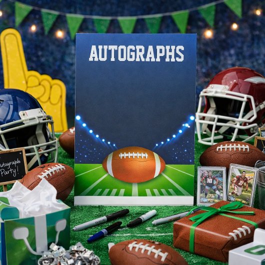 Stadium Lights Football Autographs 台座サイン