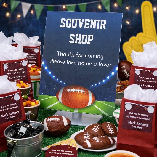 Stadium Lights Football Souvenir Shop 台座サイン