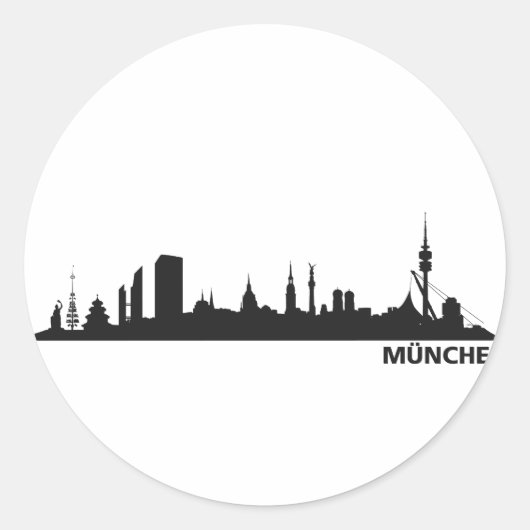 Stadt München - Skyline 1c ラウンドシール (正面)