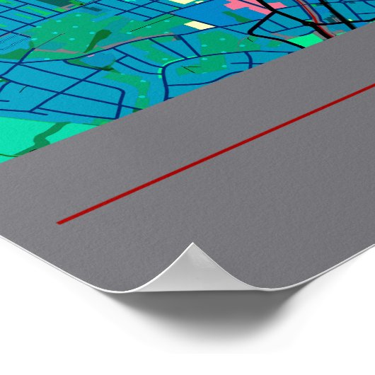 Stadtkarte von Dresden aka Elb Florenz ポスター (角)
