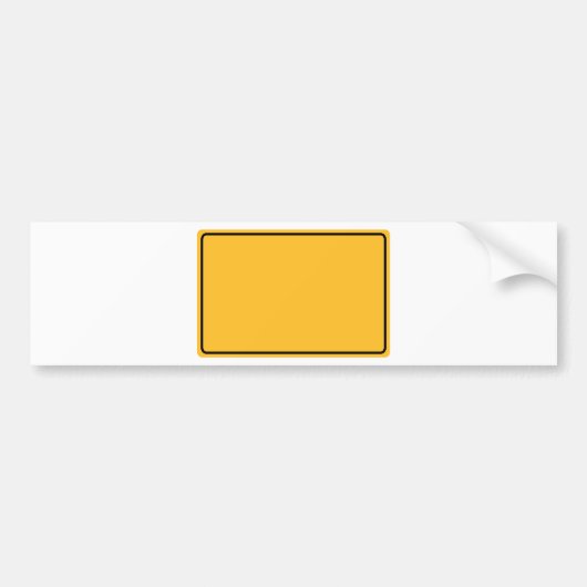 Stadtschild für eigenen Text バンパーステッカー (正面)