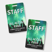 STAFFオールアクセスパス コンサートイベント バッジ (正面＆裏面)