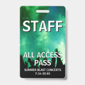 STAFFオールアクセスパス コンサートイベント バッジ (裏面)