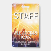 STAFFオールアクセスパス コンサートイベント バッジ (裏面)