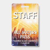 STAFFオールアクセスパス コンサートイベント バッジ (正面)