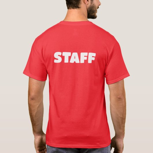 STAFF両面メンズTシャツ Tシャツ (裏面)