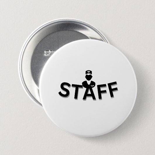 STAFF Button Badge 缶バッジ (正面&裏面)