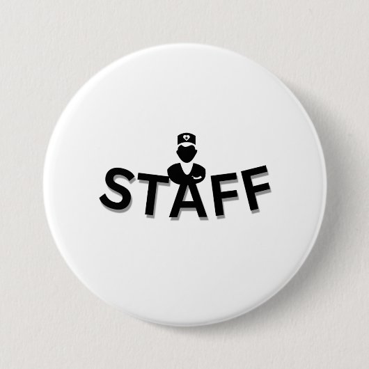 STAFF Button Badge 缶バッジ (正面)