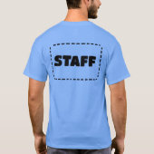 STAFF Dashed Rectangle 2-Sided Men's T-Shirt Tシャツ (裏面)