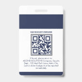 Staff Employee Badges - Security Access Card バッジ (裏面)