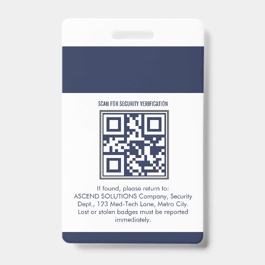 Staff Employee Badges - Security Access Card バッジ (裏面)