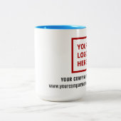 Staff Employee Personalized Name Logo Website ツートーンマグカップ (中央)