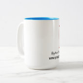 Staff Employee Personalized Name Logo Website ツートーンマグカップ (正面左)