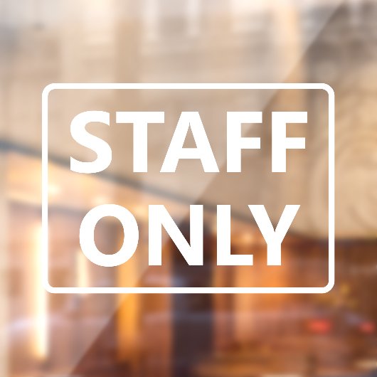 Staff Only ウィンドウサイン (シート2)