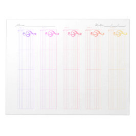 Staff & Ukulele Tab Paper – Printable Template ノートパッド