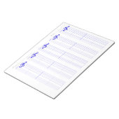 Staff & Ukulele Tab Paper – Printable Template ノートパッド (アングル)