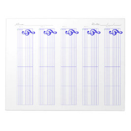 Staff & Ukulele Tab Paper – Printable Template ノートパッド