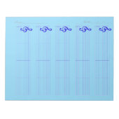 Staff & Ukulele Tab Paper – Printable Template ノートパッド (正面)