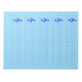 Staff & Ukulele Tab Paper – Printable Template ノートパッド