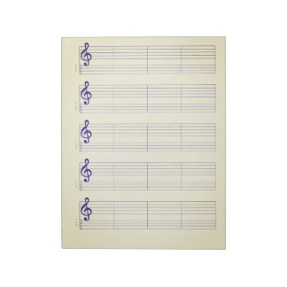 Staff & Ukulele Tab Paper – Printable Template ノートパッド