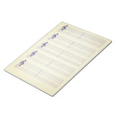Staff & Ukulele Tab Paper – Printable Template ノートパッド (アングル)