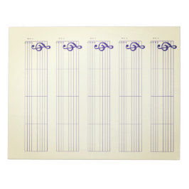 Staff & Ukulele Tab Paper – Printable Template ノートパッド