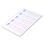 Staff & Ukulele Tab Paper – Printable Template ノートパッド (アングル)