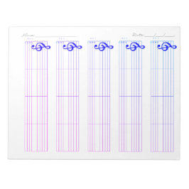 Staff & Ukulele Tab Paper – Printable Template ノートパッド
