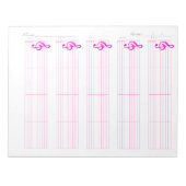 Staff & Ukulele Tab Paper – Printable Template ノートパッド (正面)