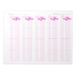 Staff & Ukulele Tab Paper – Printable Template ノートパッド