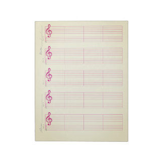 Staff & Ukulele Tab Paper – Printable Template ノートパッド