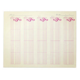 Staff & Ukulele Tab Paper – Printable Template ノートパッド