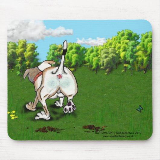 STAFFIEのスマイル-底! マウスのマット マウスパッド (正面)