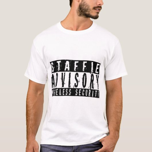 Staffieの諮問無線保証 Tシャツ (正面)