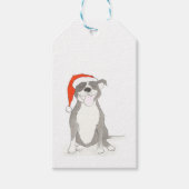 Staffieクリスマスギフトタグ ギフトタグ (正面)