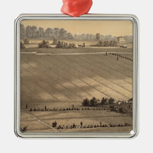 Staffordの炉のクランベリーのプランテーション、West Creek メタルオーナメント (正面)