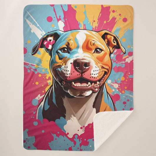 Staffordshire Birthday Fun シェルパブランケット (正面)