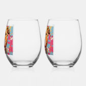 Staffordshire Birthday Fun     ステムなしワイングラス (左)