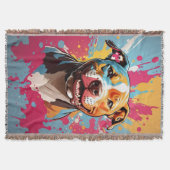 Staffordshire Birthday Fun  スローブランケット (正面)