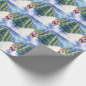 Staffordshire Bull Terrier at Christmas Tree Farm  ラッピングペーパー (角)