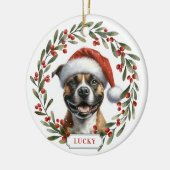 Staffordshire Bull Terrier Ceramic Circle Ornament セラミックオーナメント (左)