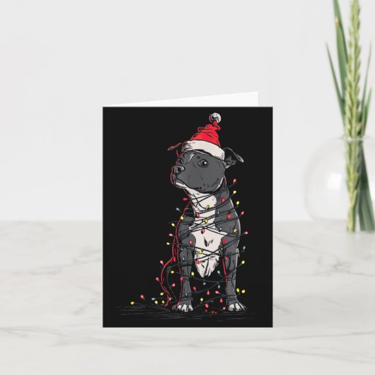 Staffordshire Bull Terrier Christmas Graphics Dog  カード (正面)