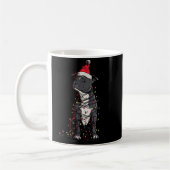 Staffordshire Bull Terrier Christmas Graphics Dog  コーヒーマグカップ (左)