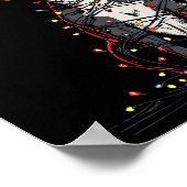 Staffordshire Bull Terrier Christmas Graphics Dog  ポスター (角)