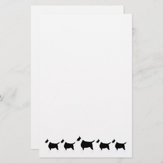 Staffordshire Bull Terrier Dog Design 便箋 (正面/裏面)