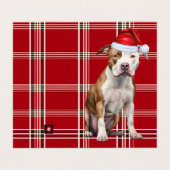 Staffordshire Dog Holiday Red Plaid Christmas (外部フラット)